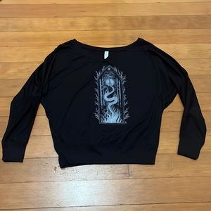 Cryptostylis Snake Printed LS Dolman Top